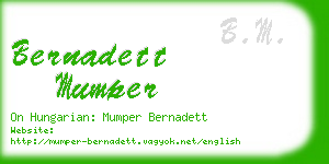 bernadett mumper business card